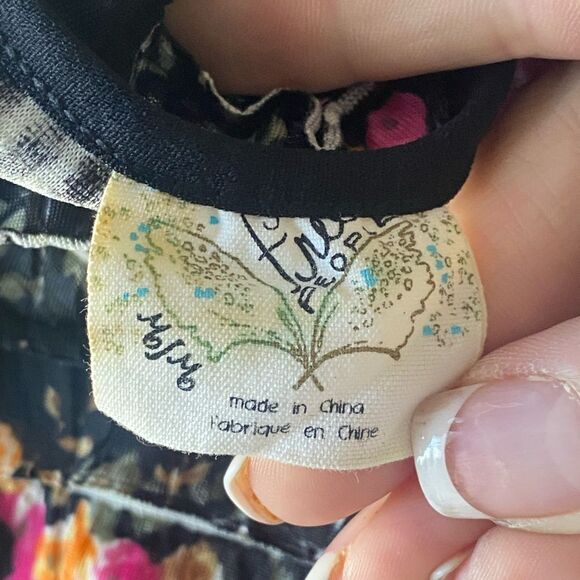 VINTAGE Free People Floral Print All Over Ruffle Dress. Size Medium. - Picture 9 of 12